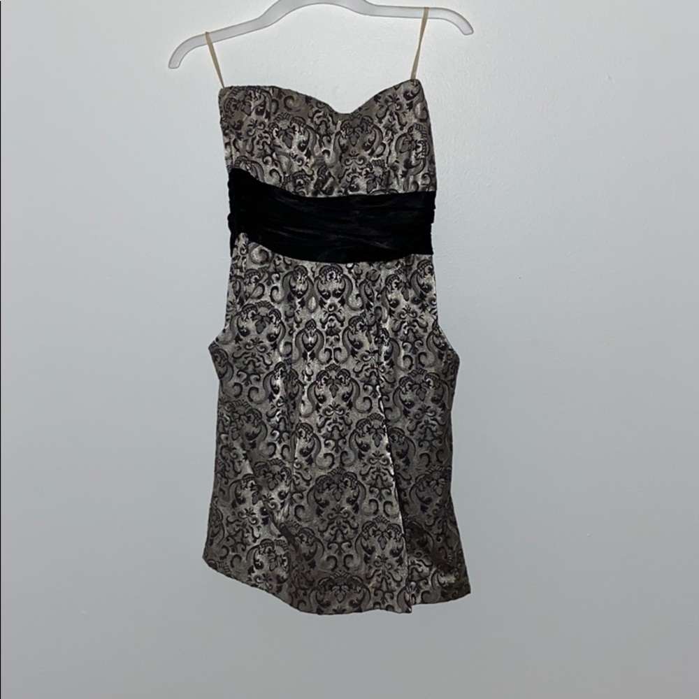 strapless cocktail dress